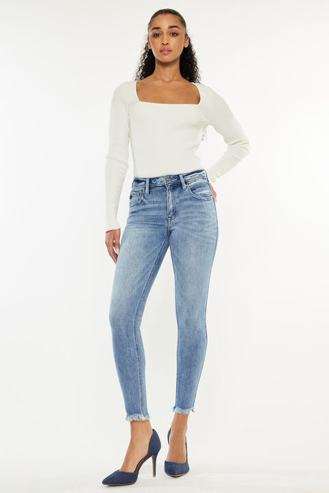 Silvanna Mid Rise Ankle Skinny Jeans - Official Kancan USA