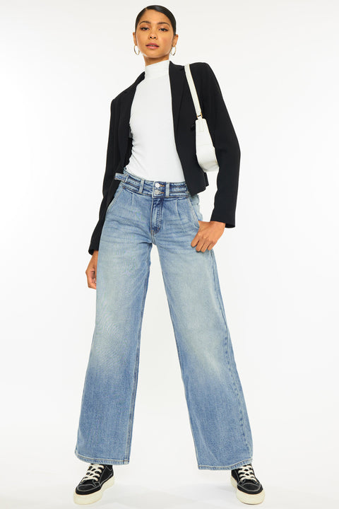 Promise High Rise Wide Leg Jeans - Official Kancan USA