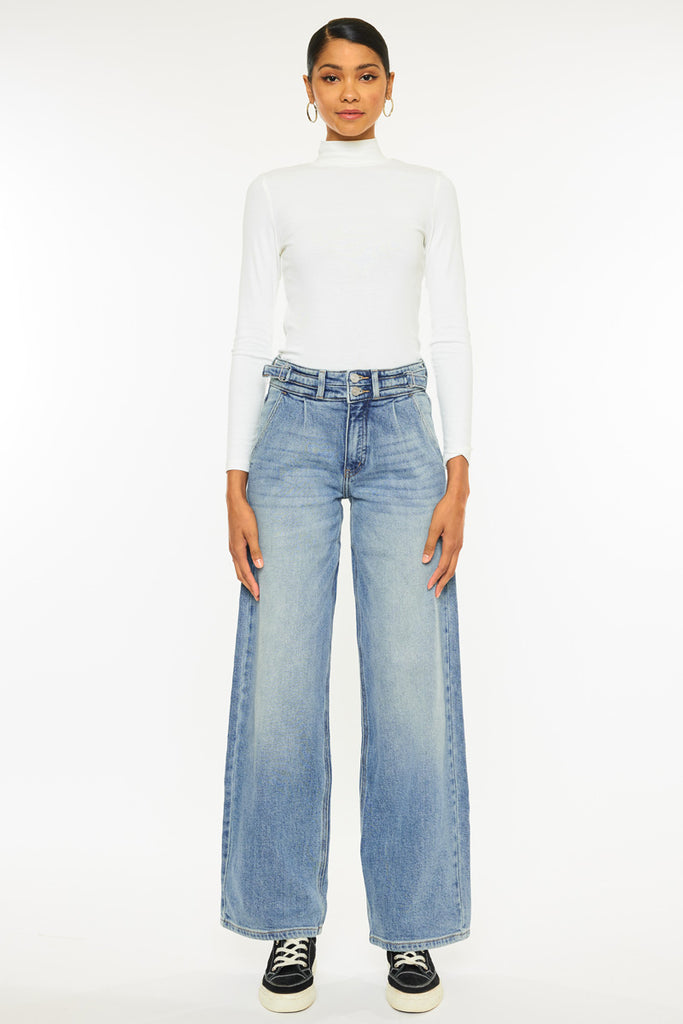 Promise High Rise Wide Leg Jeans - Official Kancan USA