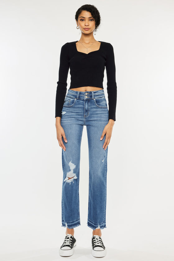 Morgana High Rise Slim Straight Jeans - Official Kancan USA