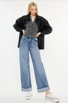 Kolbie High Rise Cuffed Wide Leg Jeans - Official Kancan USA