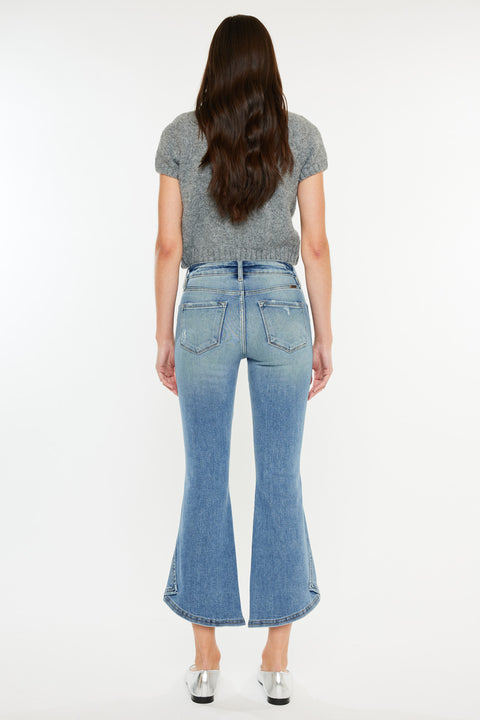 Raine High Rise Cropped Flare Jeans - Official Kancan USA