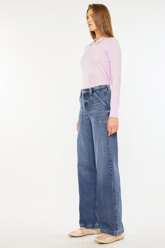 Astra High Rise Wide Leg Jeans