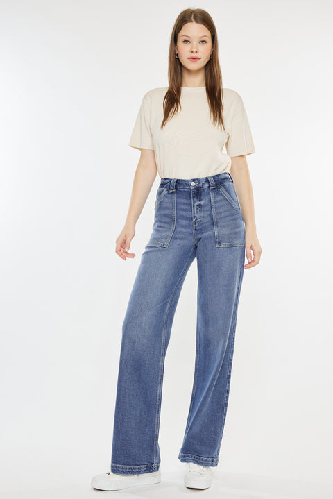 Astra High Rise Wide Leg Jeans - Official Kancan USA