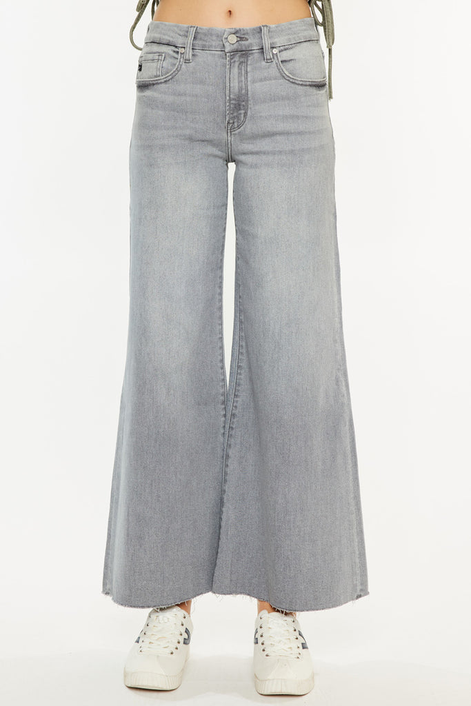 Bada High Rise Cropped Palazzo Jeans - Official Kancan USA