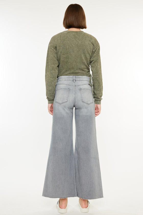 Bada High Rise Cropped Palazzo Jeans - Official Kancan USA