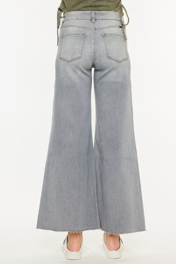 Bada High Rise Cropped Palazzo Jeans - Official Kancan USA