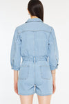 Aileen Sleeves Denim Romper