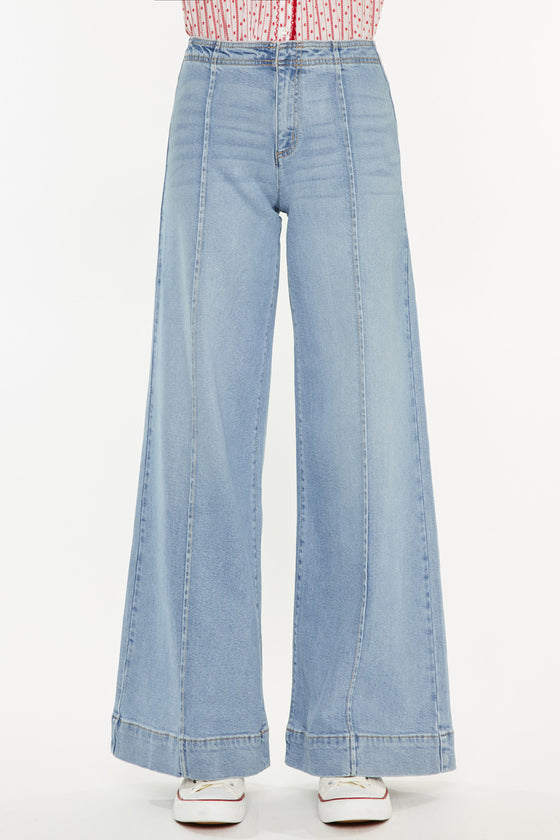 Deena High Rise Wide Leg Jeans - Official Kancan USA