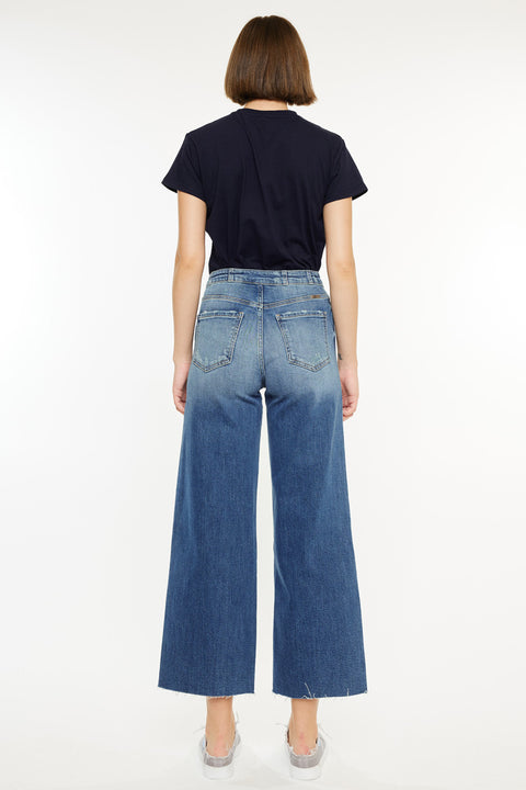 Shelly High Rise Cropped Wide Leg Jeans - Official Kancan USA