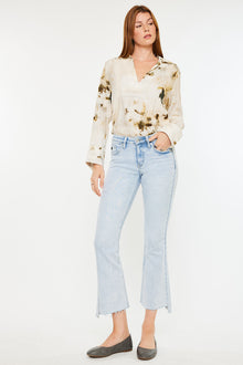  Elsie Mid Rise Cropped Flare Jeans