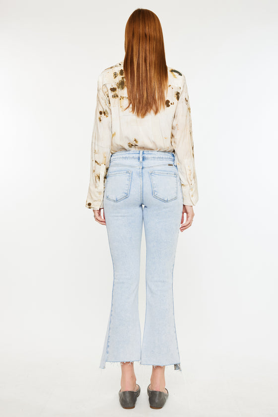 Elsie Mid Rise Cropped Flare Jeans