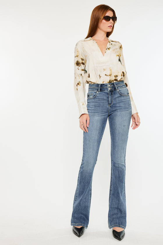 Raven High Rise Skinny Bootcut Jeans