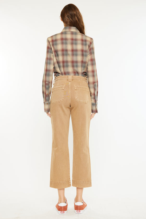 Ronnie High Rise Slim Straight Leg Cargo Jeans