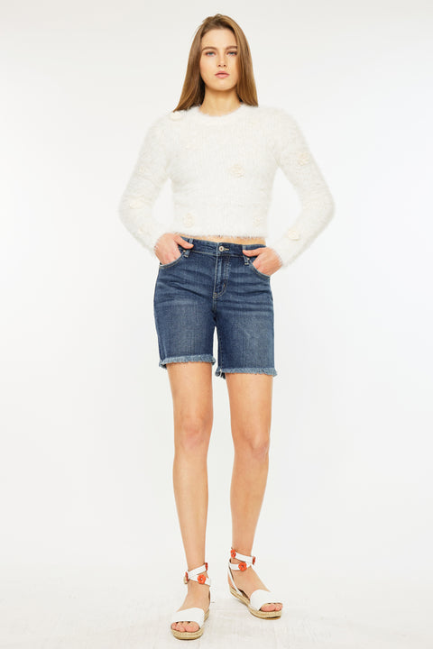 Chelsea Mid Rise Midi Shorts