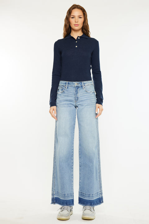 Lizette Mid Rise Wide Leg Jeans