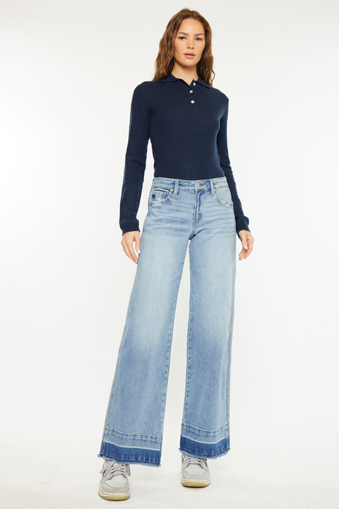 Lizette Mid Rise Wide Leg Jeans