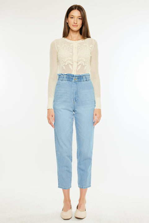 Dottie Ultra High Rise Paper Bag Slouch Fit Jeans