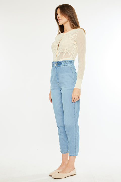 Dottie Ultra High Rise Paper Bag Slouch Fit Jeans