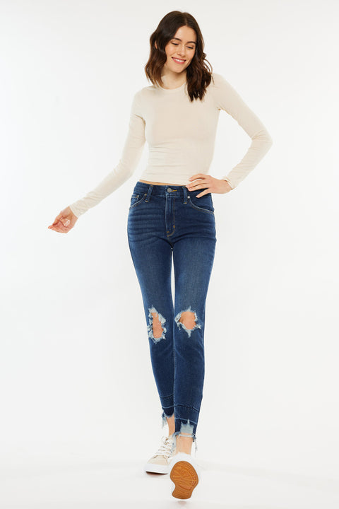 Ahri High Rise Ankle Skinny Jeans - Official Kancan USA