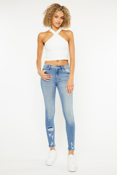 Jenna Mid Rise Ankle Skinny Jeans - Official Kancan USA