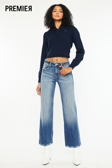  Angela Premier High Rise Slim Wide Leg Jeans