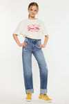 Nia High Rise Kid Straight Jeans