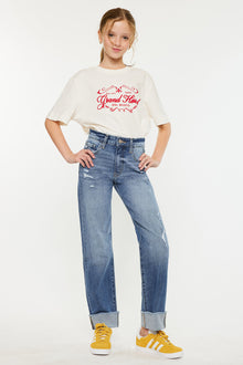  Nia High Rise Kid Straight Jeans