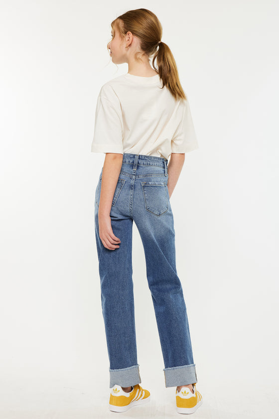 Nia High Rise Kid Straight Jeans