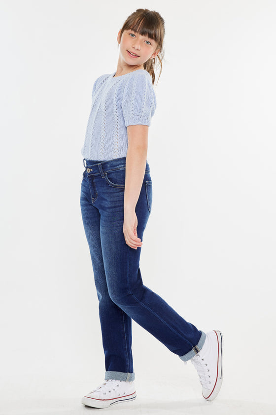 Milly Mid Rise Straight Kids Jeans - Official Kancan USA