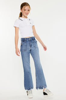  Sherri High Rise Wide Leg Flare Kid Jeans