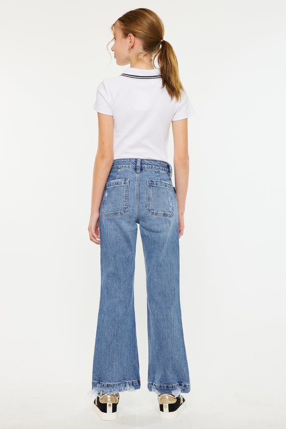 Sherri High Rise Wide Leg Flare Kid Jeans