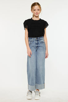  Danielle High Rise Kids Cropped Wide Leg