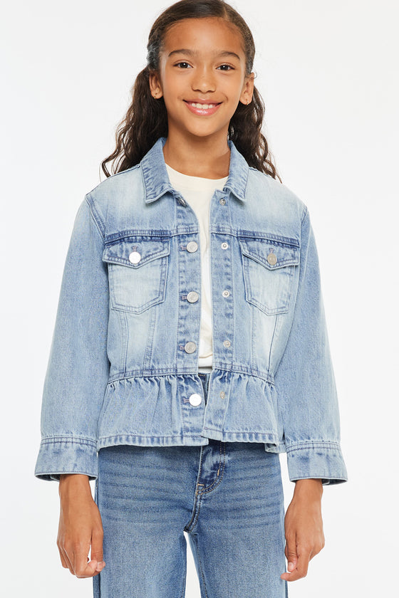 Penny Kids Peplum Denim Jacket - Official Kancan USA