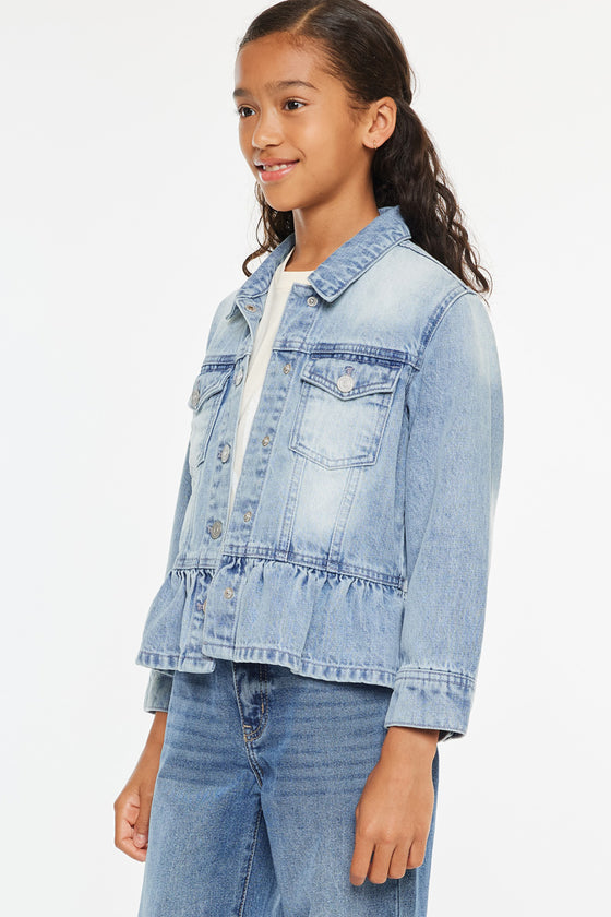 Penny Kids Peplum Denim Jacket - Official Kancan USA