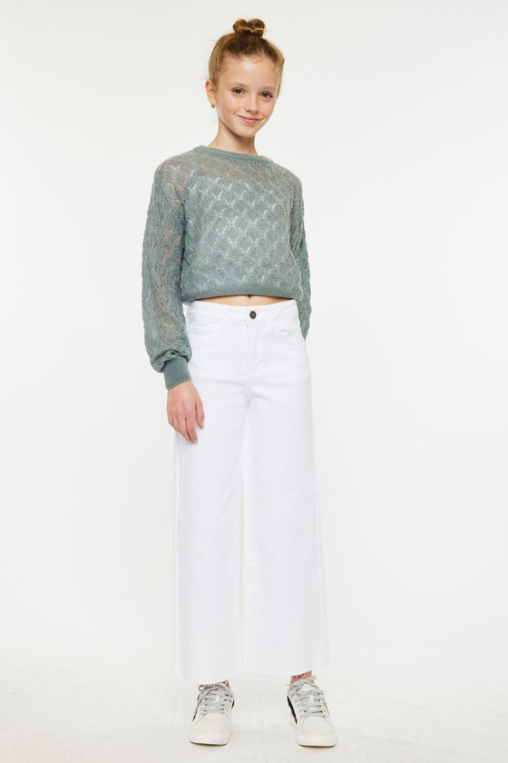 Rue High Rise Kids Cropped Wide Leg