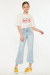 Evie High Rise Kids Cropped Flare Jeans