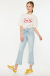 Evie High Rise Kids Cropped Flare Jeans