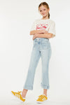 Evie High Rise Kids Cropped Flare Jeans