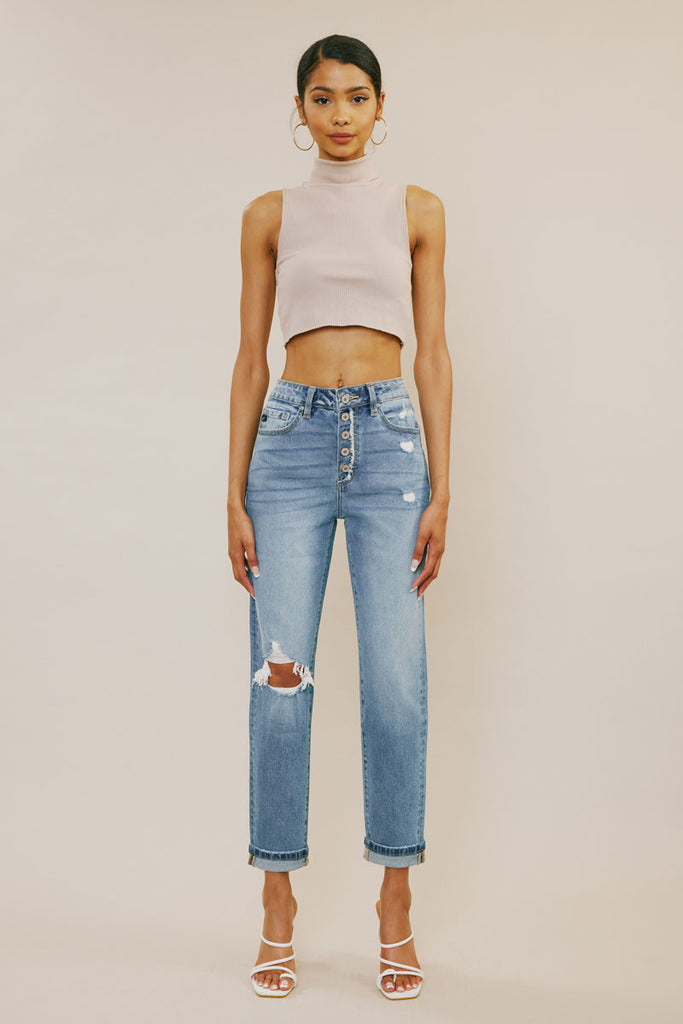 Stormi High Rise Mom Jeans - Official Kancan USA