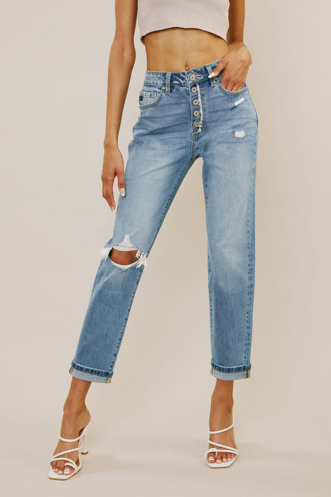 Stormi High Rise Mom Jeans - Official Kancan USA