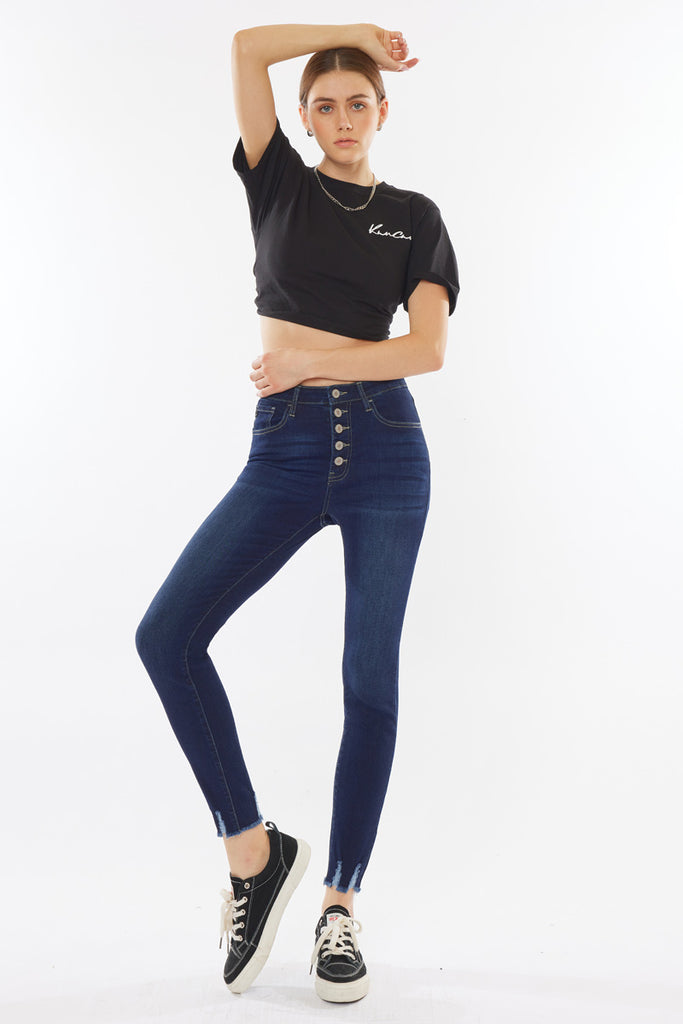 Clove High Rise Ankle Skinny Jeans(needs price) - Official Kancan USA