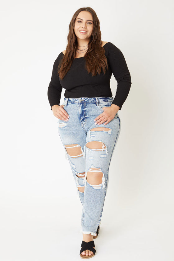 Juliet High Rise Mom Jeans - Plus - Official Kancan USA