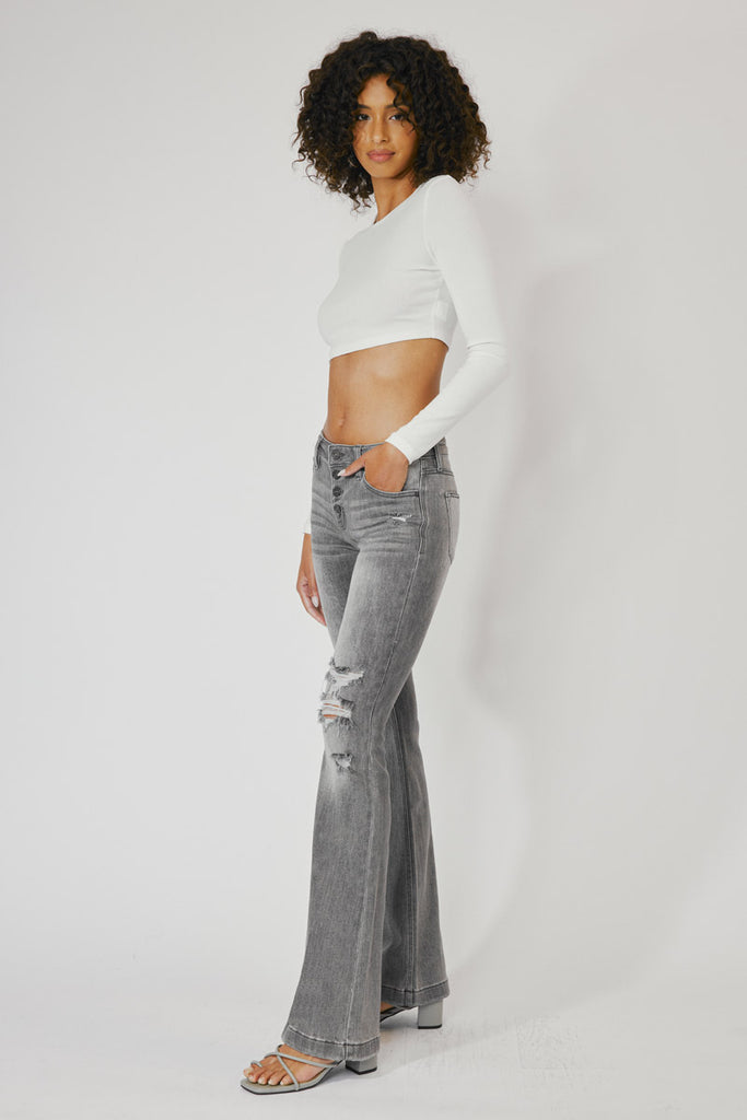 Harlowe Mid Rise Flare Jeans - Official Kancan USA