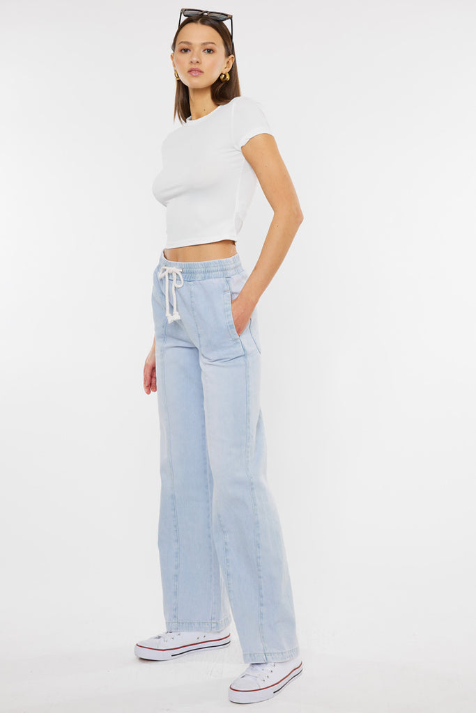 Alina Ultra High Rise Wide Leg Jeans - Official Kancan USA