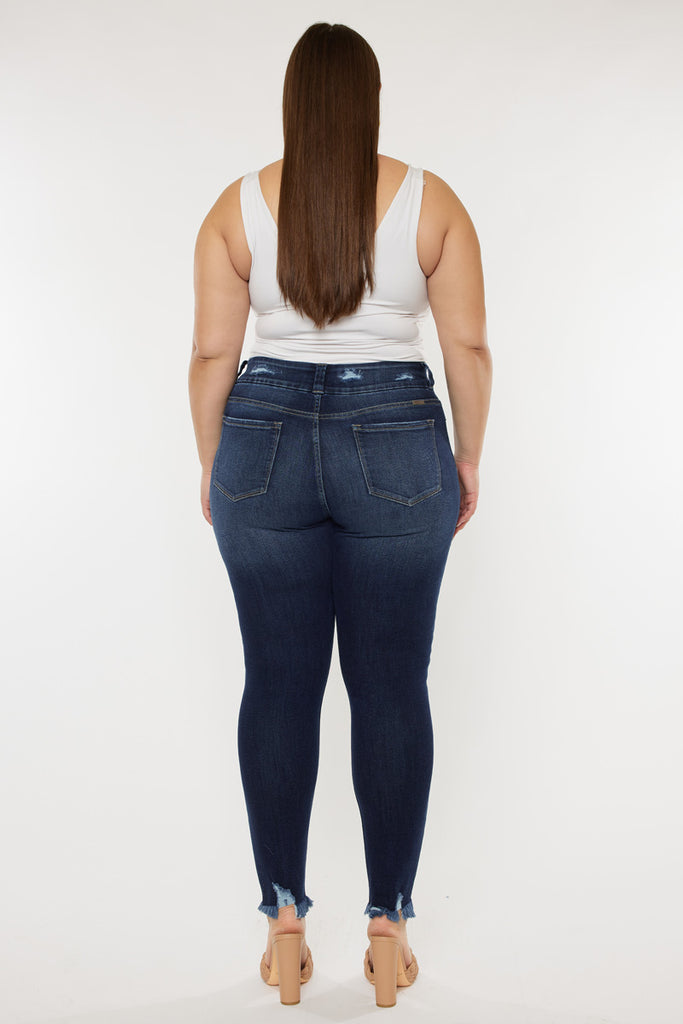 Miami High Rise Ankle Skinny Jeans (Plus Size) - Official Kancan USA