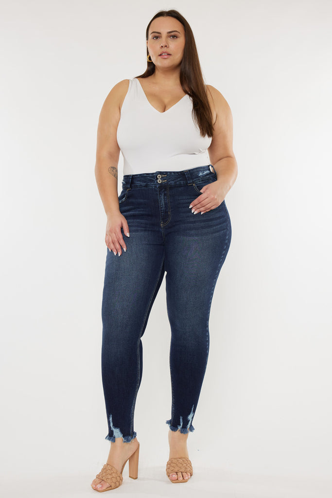 Miami High Rise Ankle Skinny Jeans (Plus Size) - Official Kancan USA