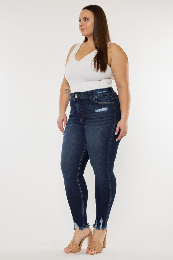 Miami High Rise Ankle Skinny Jeans (Plus Size) - Official Kancan USA