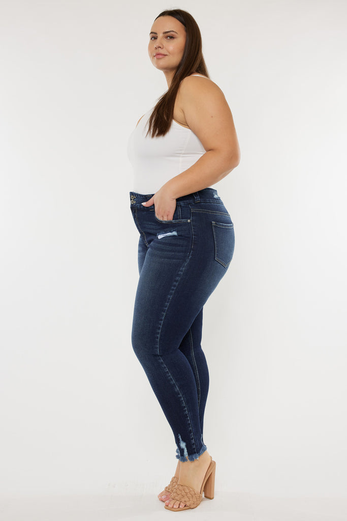 Miami High Rise Ankle Skinny Jeans (Plus Size) - Official Kancan USA