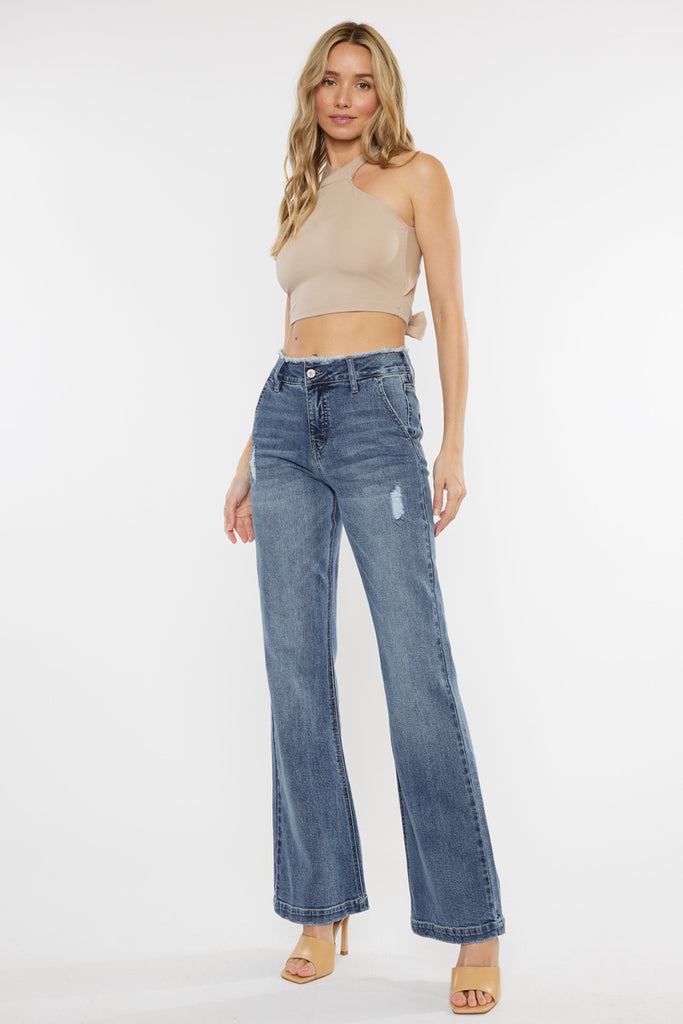 Makayla Ultra High Rise Flare Jeans - Official Kancan USA